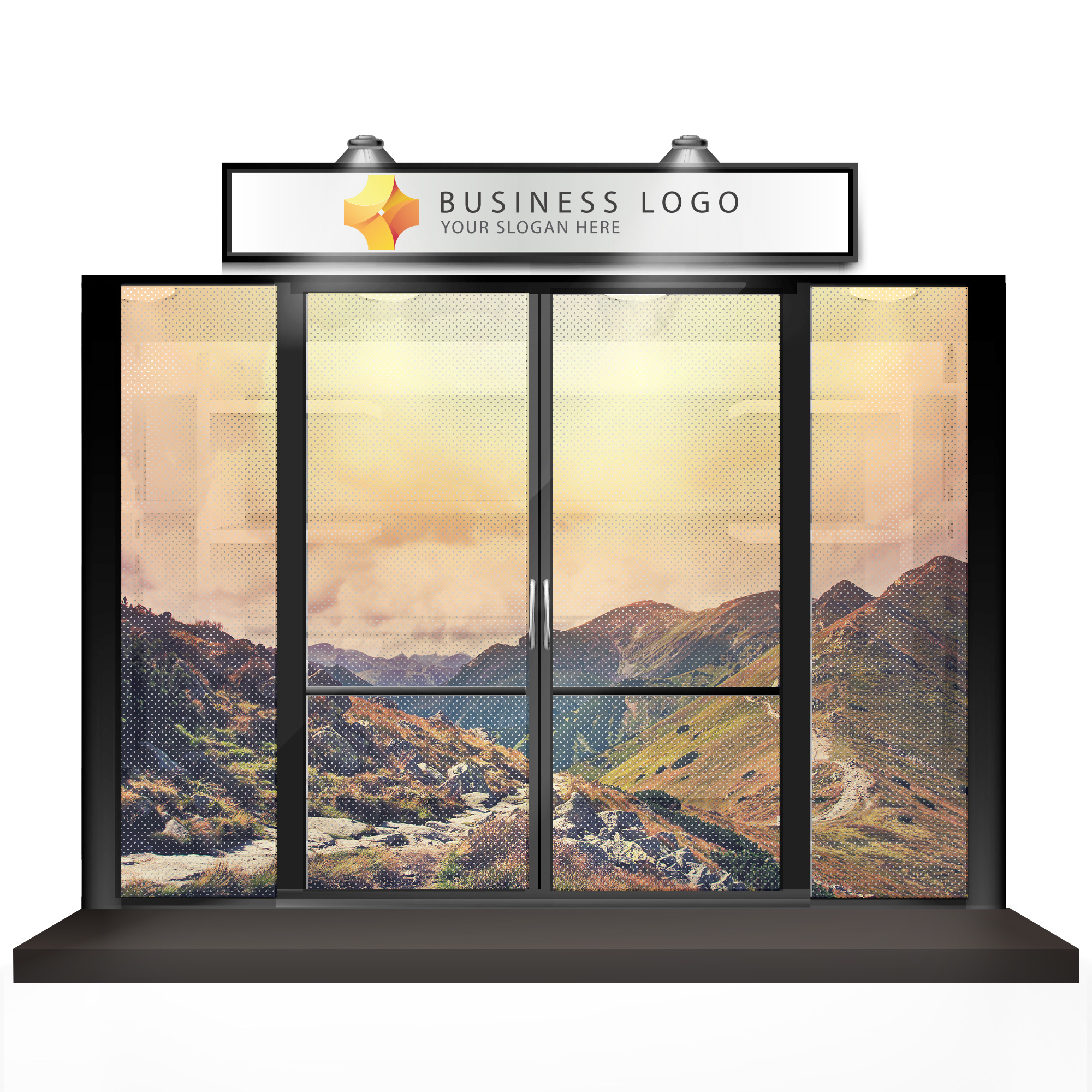 Fensterlochfolie - bedruckt